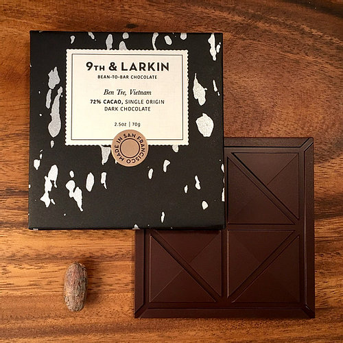 9th & Larkin Ben Tre Vietnam 72% Dark Chocolate Bar