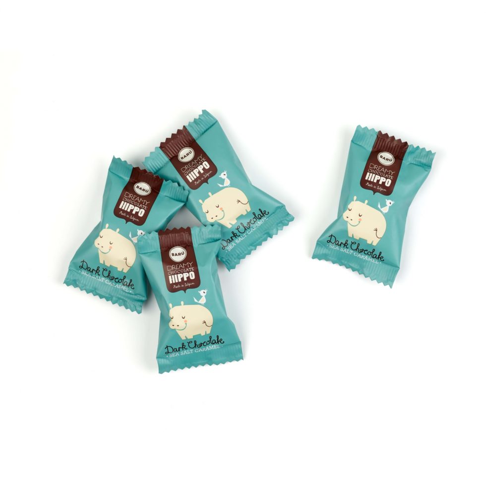Barú Counter Display Dark Chocolate Dreamy Chocolate Hippos with Sea
