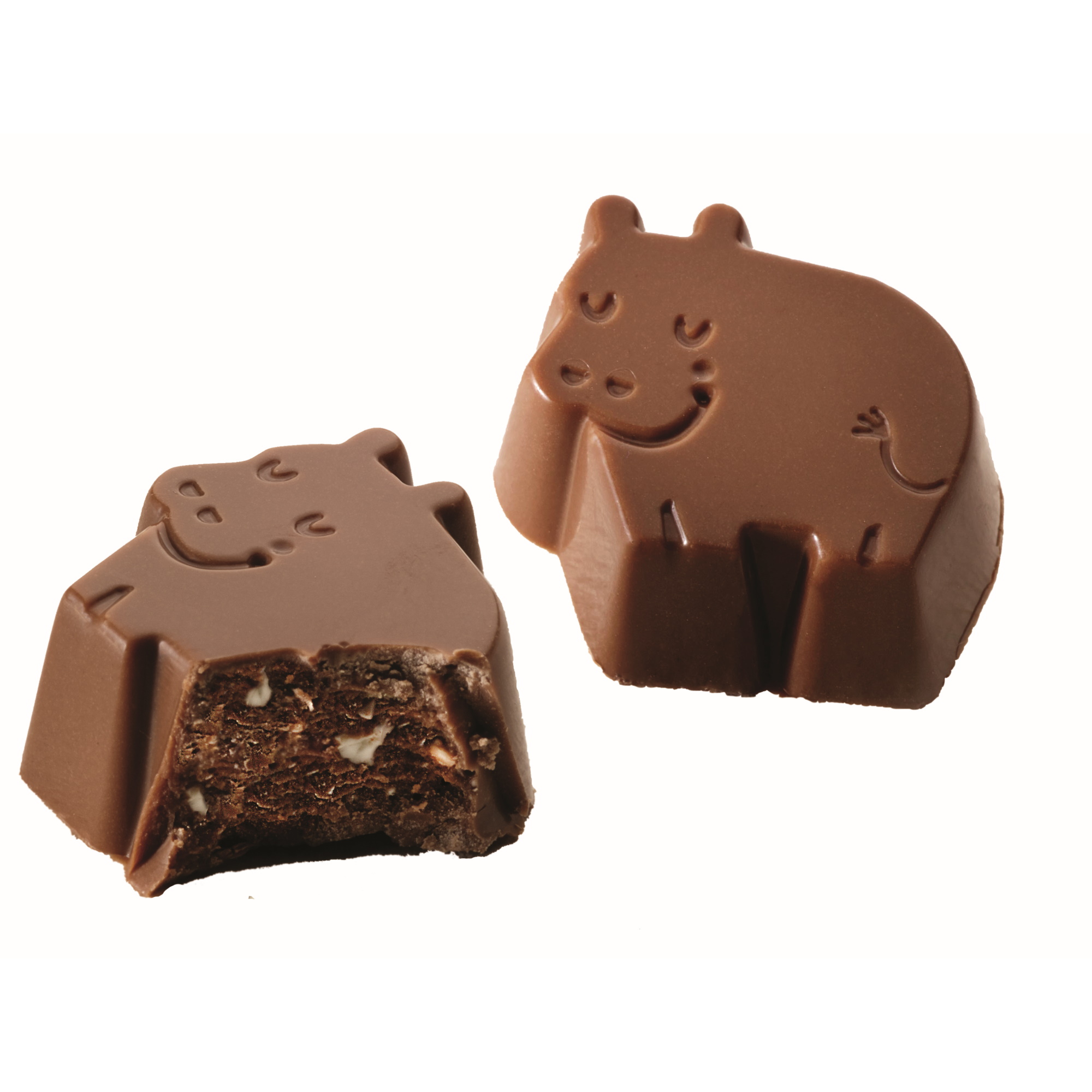 Barú Milk Chocolate Dreamy Chocolate Hippos with Honey Almond Open