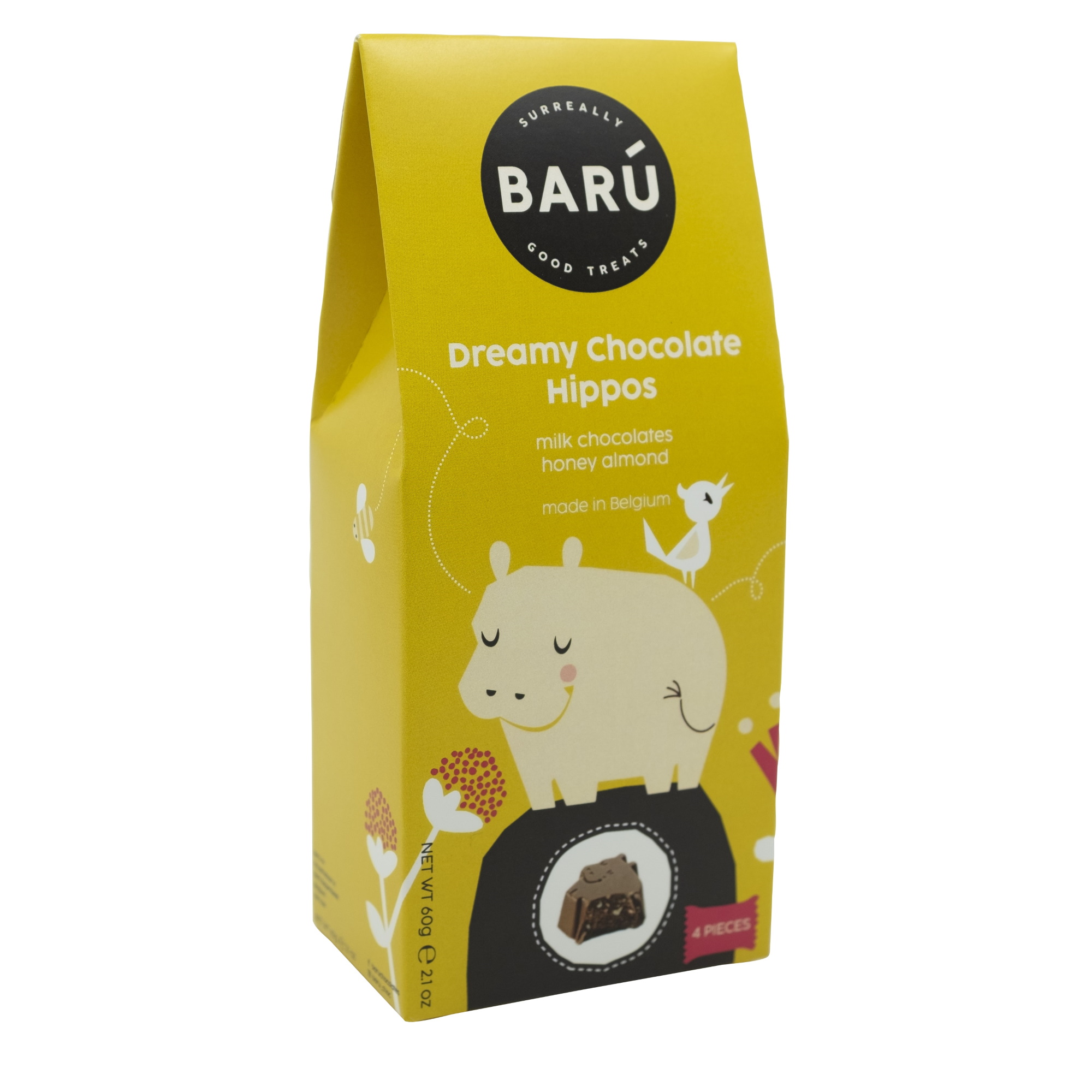 Barú Milk Chocolate Dreamy Chocolate Hippos with Honey Almond