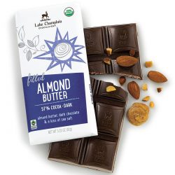 Lake Champlain 57% Dark Chocolate Bar with Almond Butter Filling