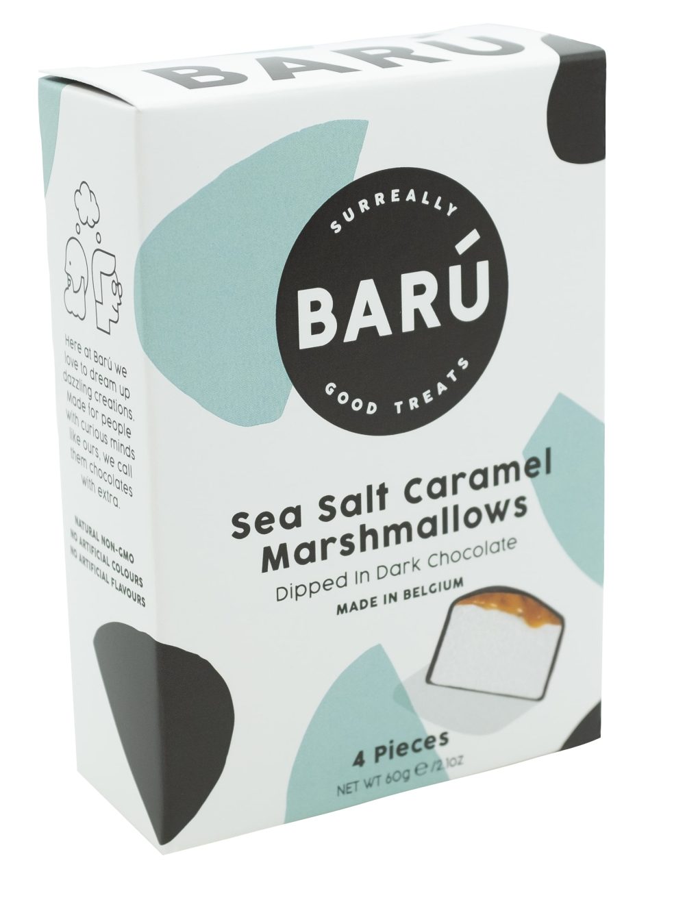 Barú 4-Piece Dark Chocolate Covered Marshmallows with Sea Salt Caramel 2