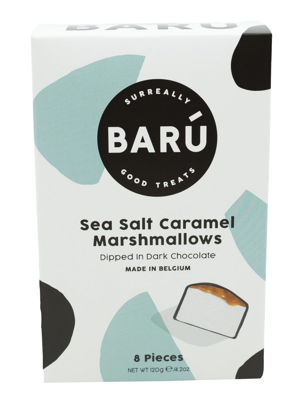 Barú 8-Piece Dark Chocolate Covered Marshmallows with Sea Salt Caramel