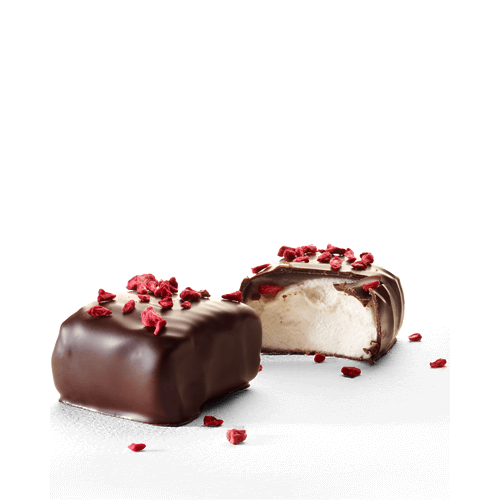 Barú 9-Piece Dark Chocolate Covered Marshmallows with Raspberry open