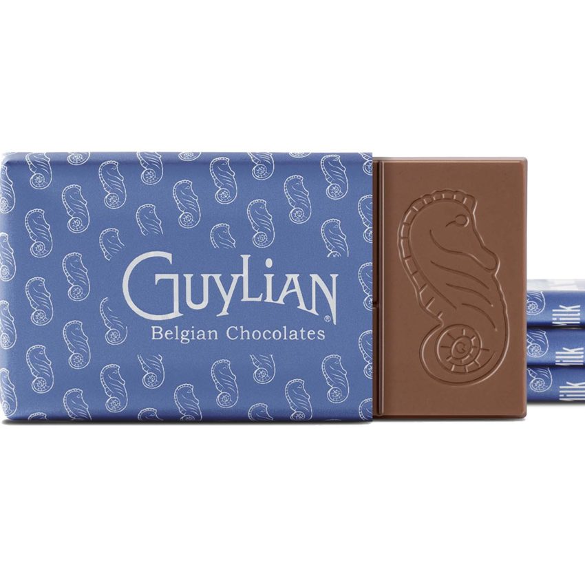 Guylian 30% Creamy Milk Chocolate Bar Open Single Piece