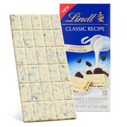 Lindt Classic Recipe White Chocolate Bar with Cookies & Cream