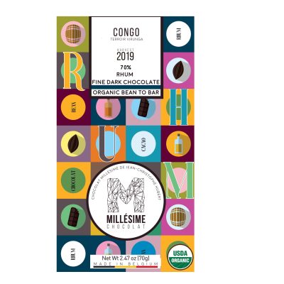 Millésime Congo 70% Dark Chocolate Bar with Rum