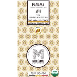 Millésime Panama 75% Dark Chocolate Bar with Almond Nougatine