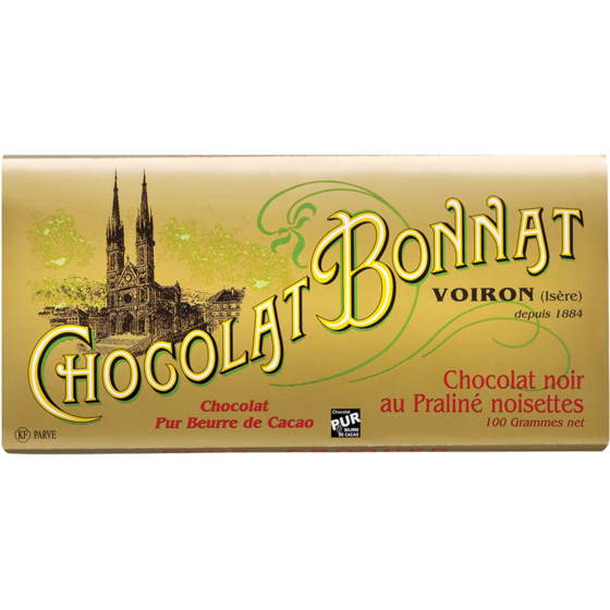 Chocolat Bonnat Dark Chocolate Bar with Hazelnut Praline