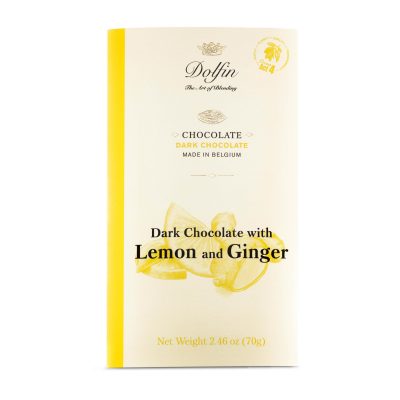 Dolfin 60% Dark Chocolate Bar with Lemon & Ginger-min