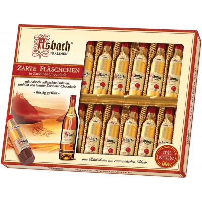 Asbach Brandy 20-Piece Dark Chocolate Zarte Fläschchen
