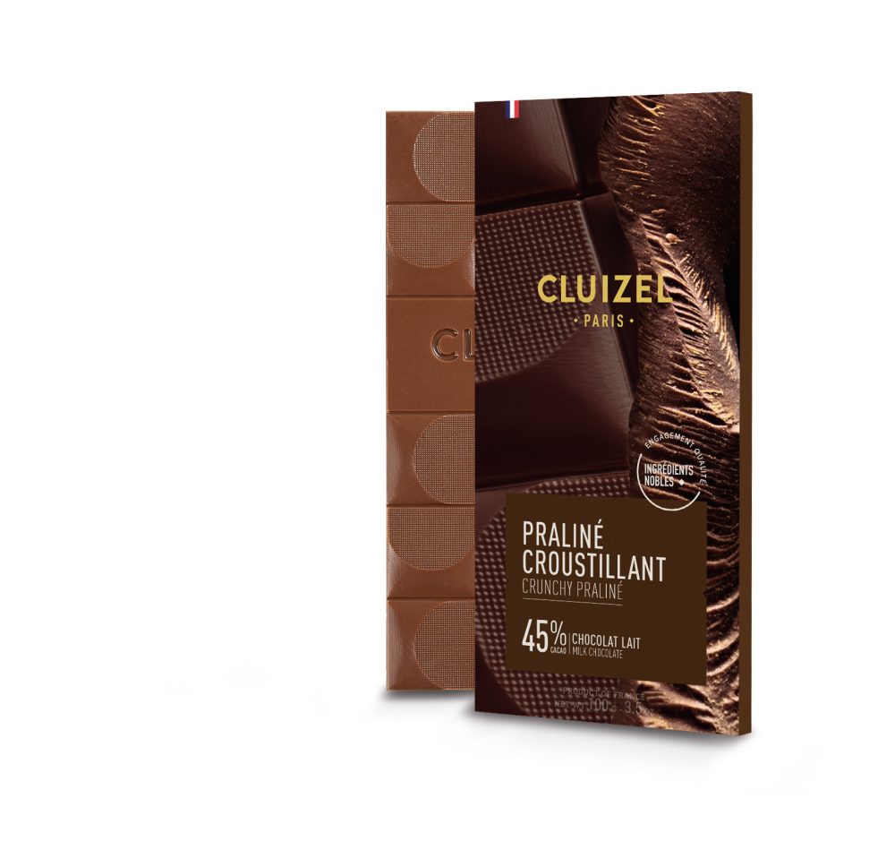 Michel Cluizel 45% Milk Chocolate Bar with Crunchy Praliné