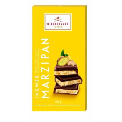 Niederegger Dark Chocolate Bar with Ginger Flavored Marzipan Filling