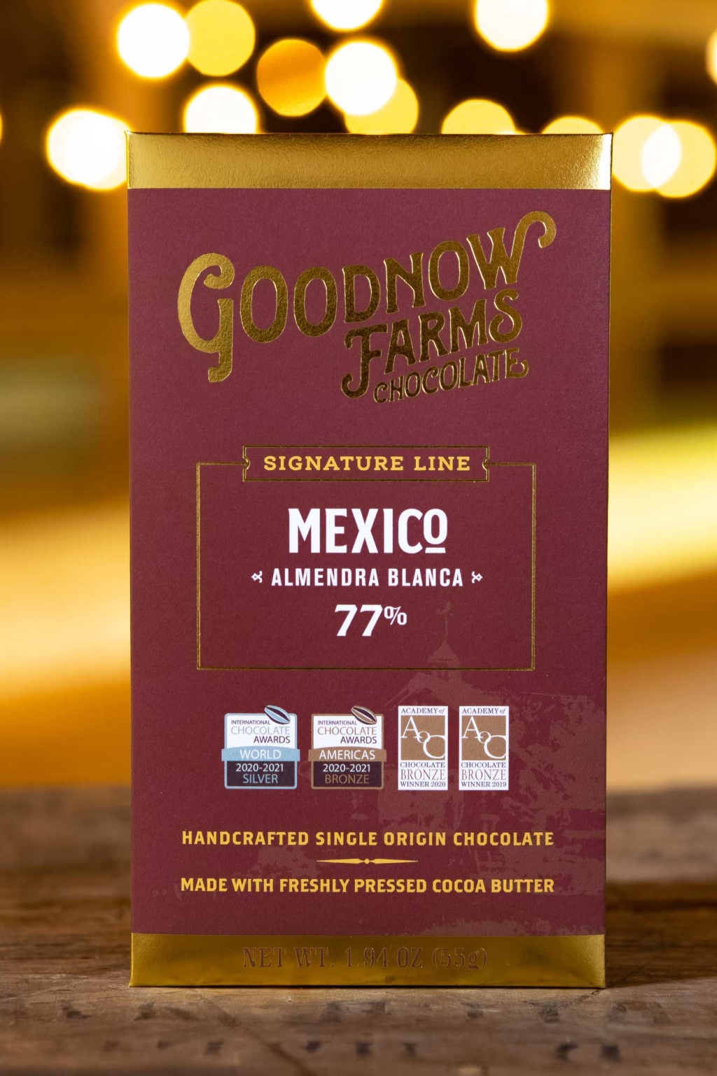 Goodnow Farms Almedra Blanca Mexico 77% Dark Chocolate Bar