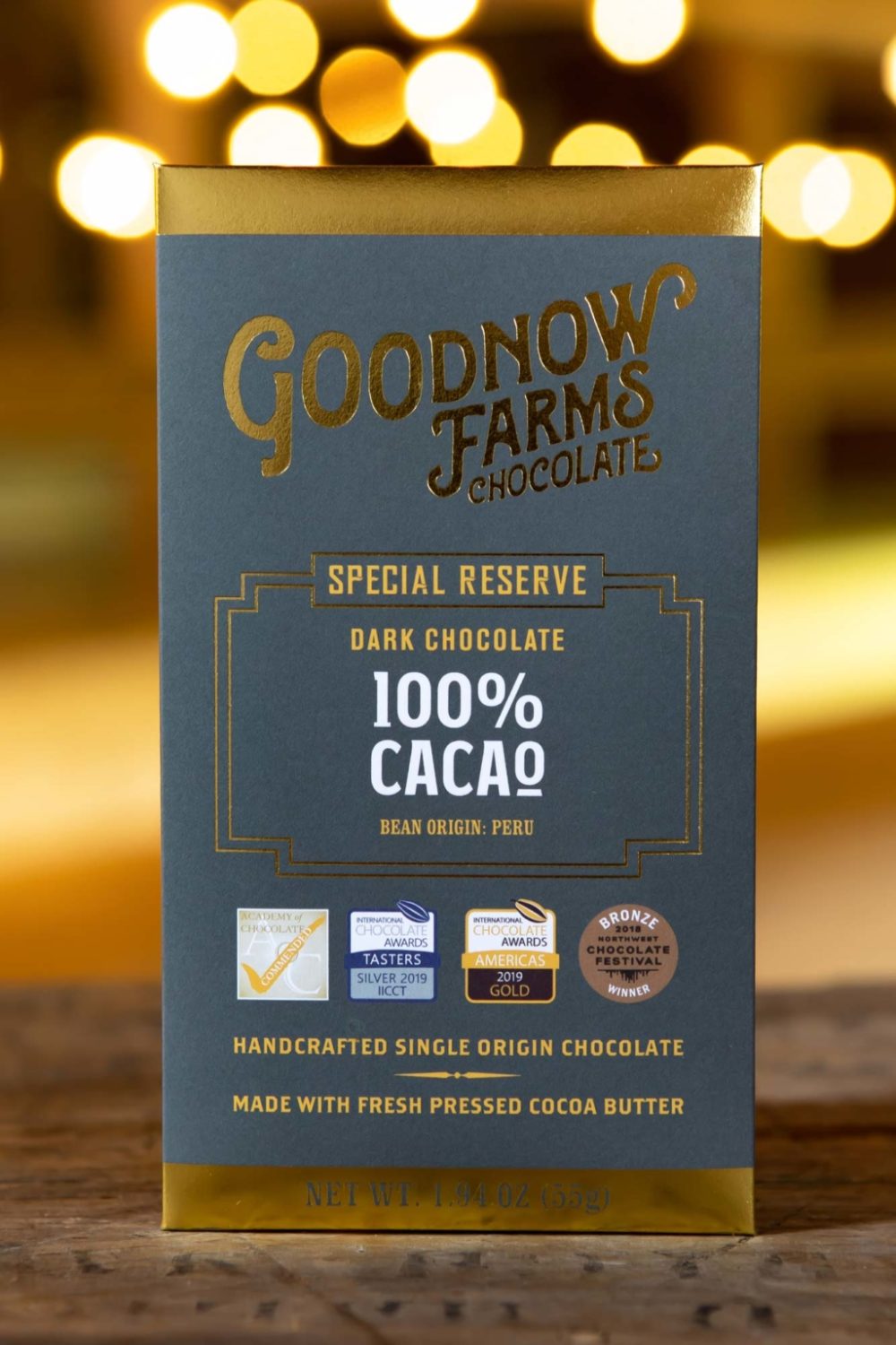 Goodnow Farms Special Reserve Peru 100% Cacao Dark Chocolate Bar