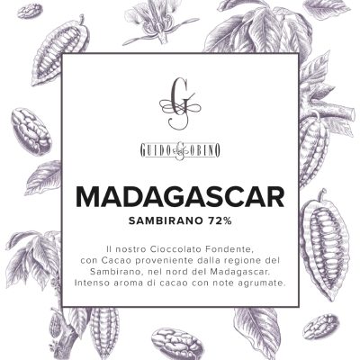 Guido Gobino Madagascar 72% Dark Chocolate Bar Front