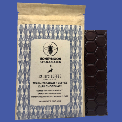Honeymoon Chocolates Haiti 75% Dark Chocolate Bar with Kaldi's Coffee
