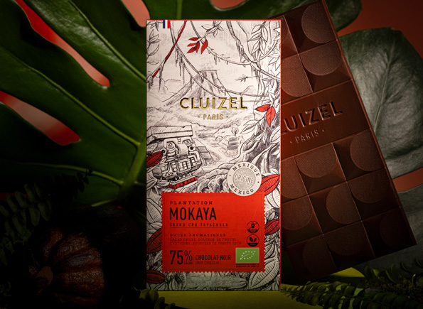 Michel Cluizel Mokaya Mexico Organic 75% Dark Chocolate Bar Lifestyle