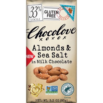 Chocolove 33% Milk Chocolate Bar with Almonds & Sea Salt