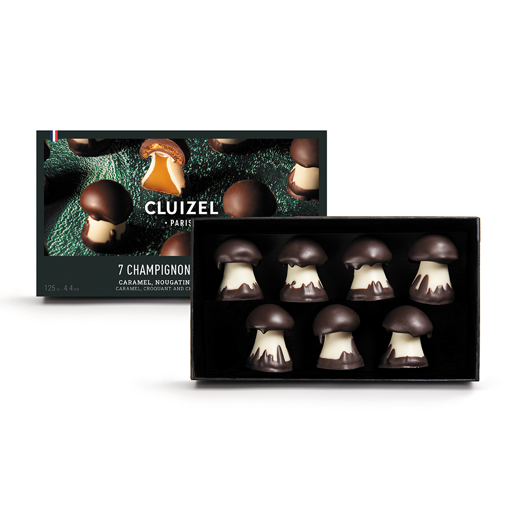 Michel Cluizel 7-Piece Chocolate Caramel Mushroom Gift Box