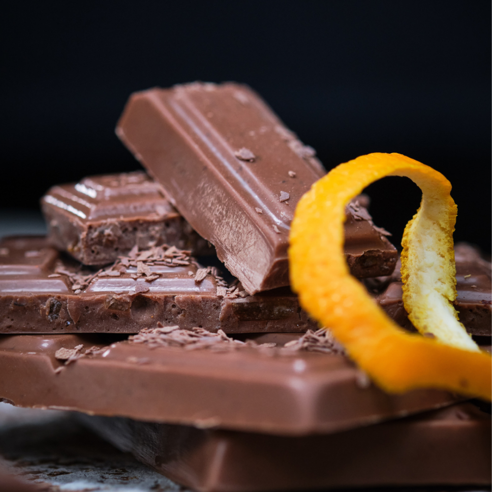 North South Confections Magic Hour Milk Chocolate Bar with Candied Orange Peel & Almonds Lifestyle 2