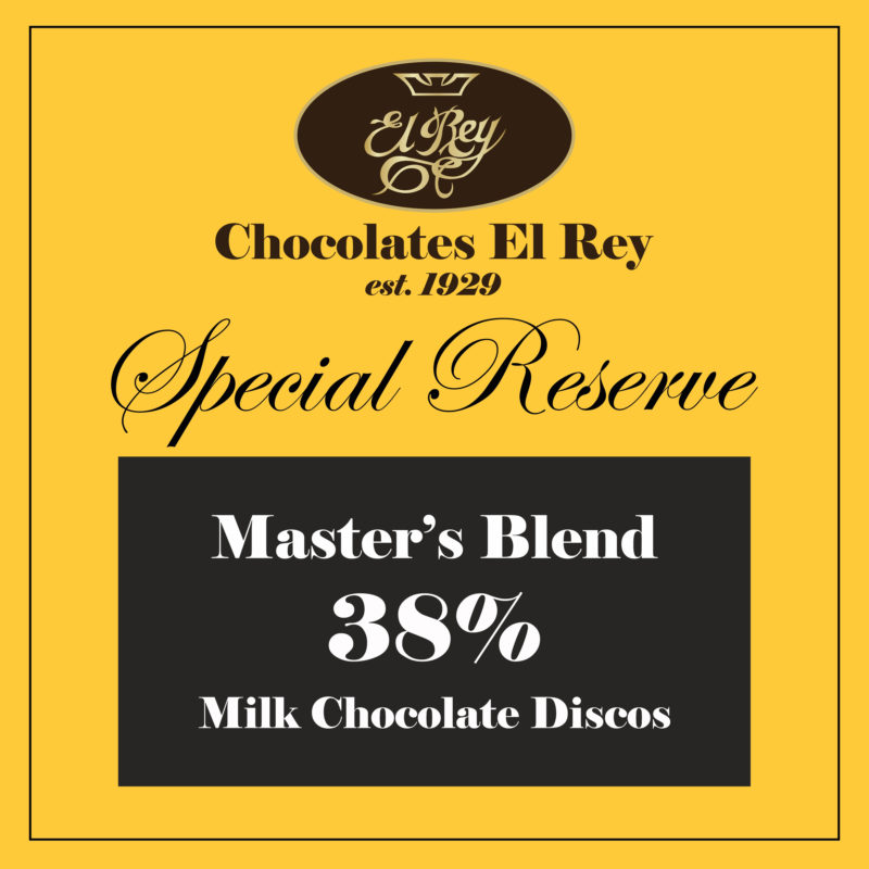 El Rey Master's Blend 38% Milk Couverture Chocolate Stamp