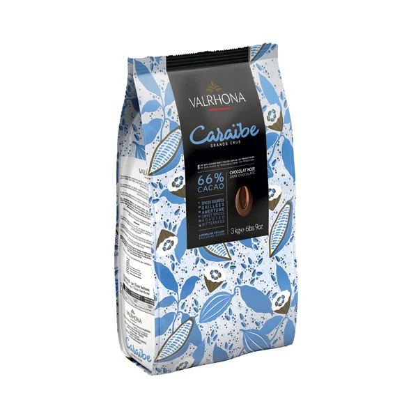 Valrhona Caraibe 66 Dark Couverture Chocolate Feves