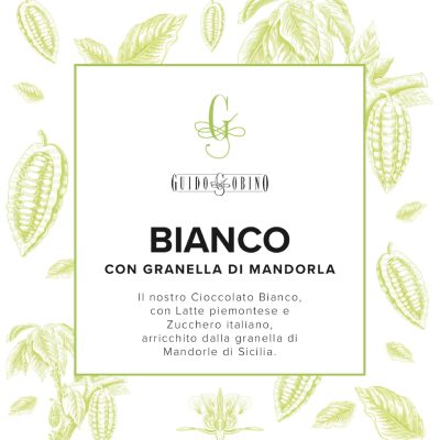 Guido Gobino Bianco 35% White Chocolate Bar with Chopped Hazelnuts (110g)