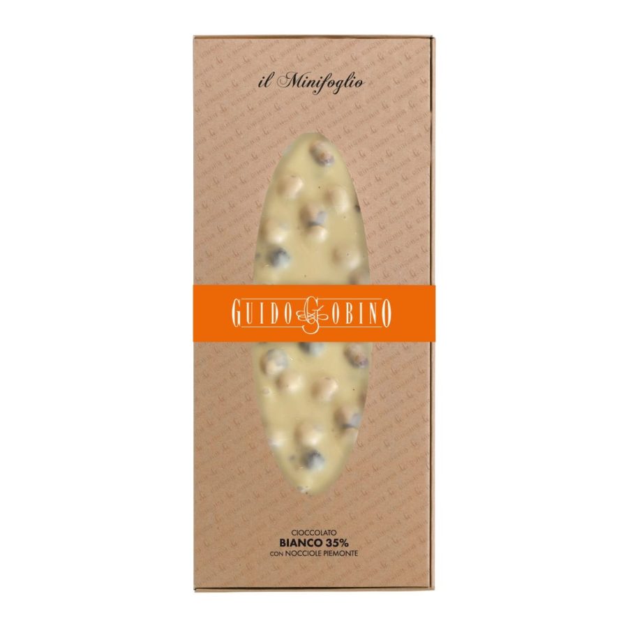 Guido Gobino Minifoglio Bianco 35% White Chocolate with Piedmont Hazelnuts-min