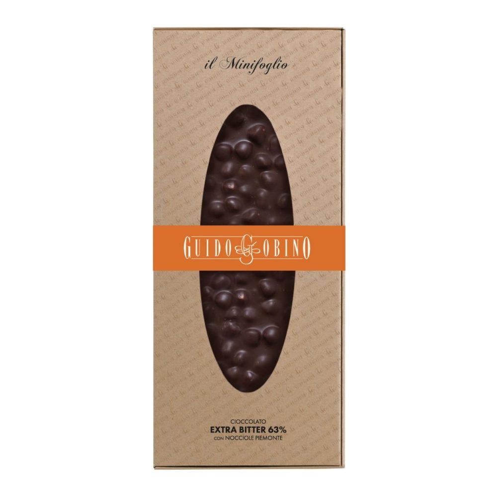 Guido Gobino Minifoglio Extra Bitter 63% Dark Chocolate with Piedmont Hazelnuts-min