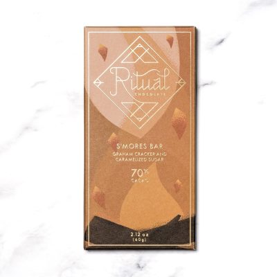 Ritual S'Mores Bar 70% Dark Chocolate Bar with Graham Cracker & Caramelized Sugar-min
