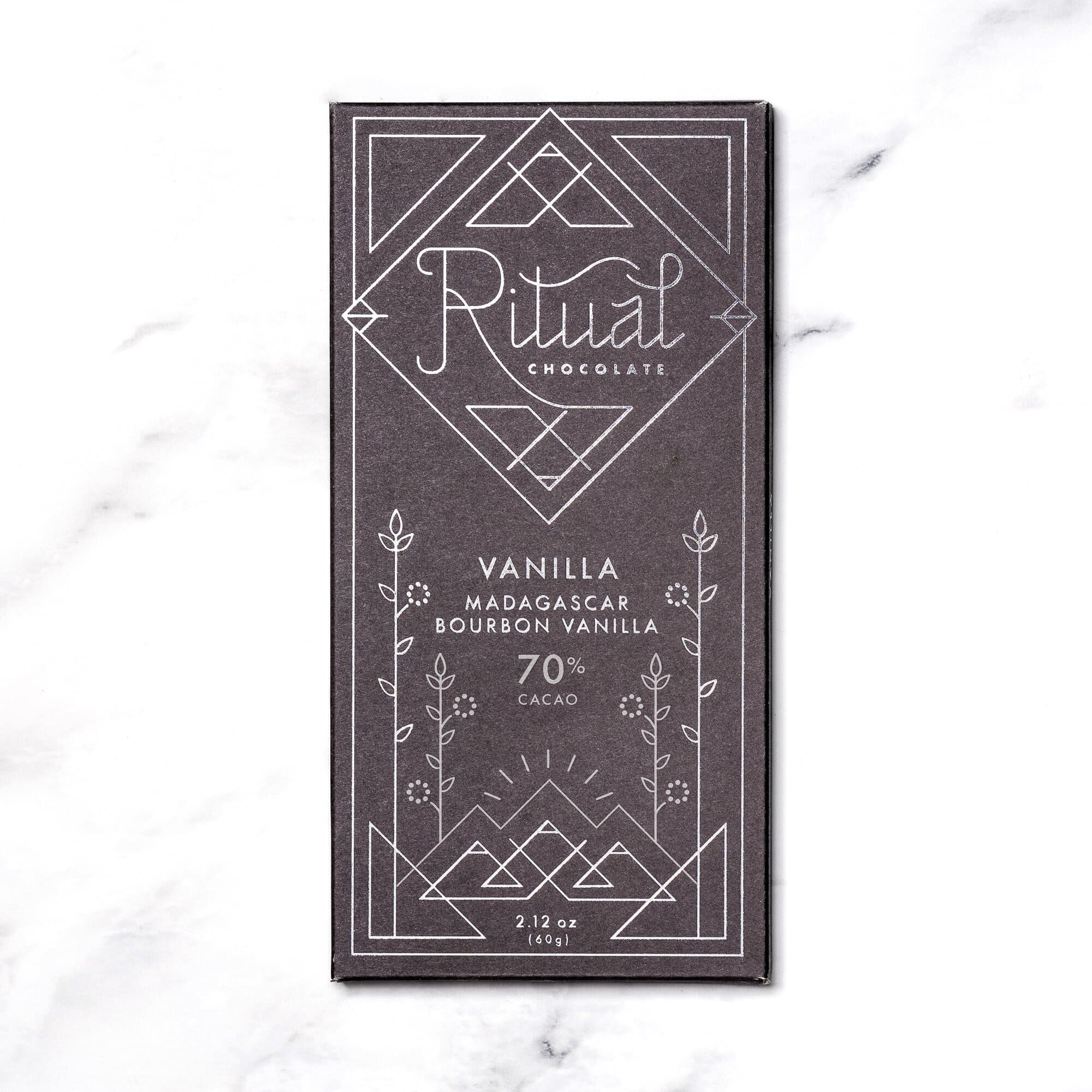 Ritual Vanilla 70% Dark Chocolate Bar with Madagarcar Bourbon Vanilla-min