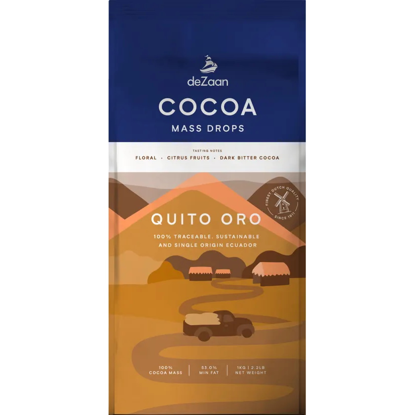 deZaan Quito Oro Ecuador 100% Cocoa Mass Drops