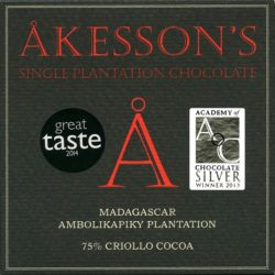 Akesson's Ambolikapiky Plantation Madagascar 75% Criollo Dark Chocolate Bar
