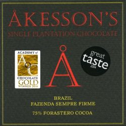 Akesson's Fazenda Sempre Firme Brazil 75% Forastero Dark Chocolate Bar