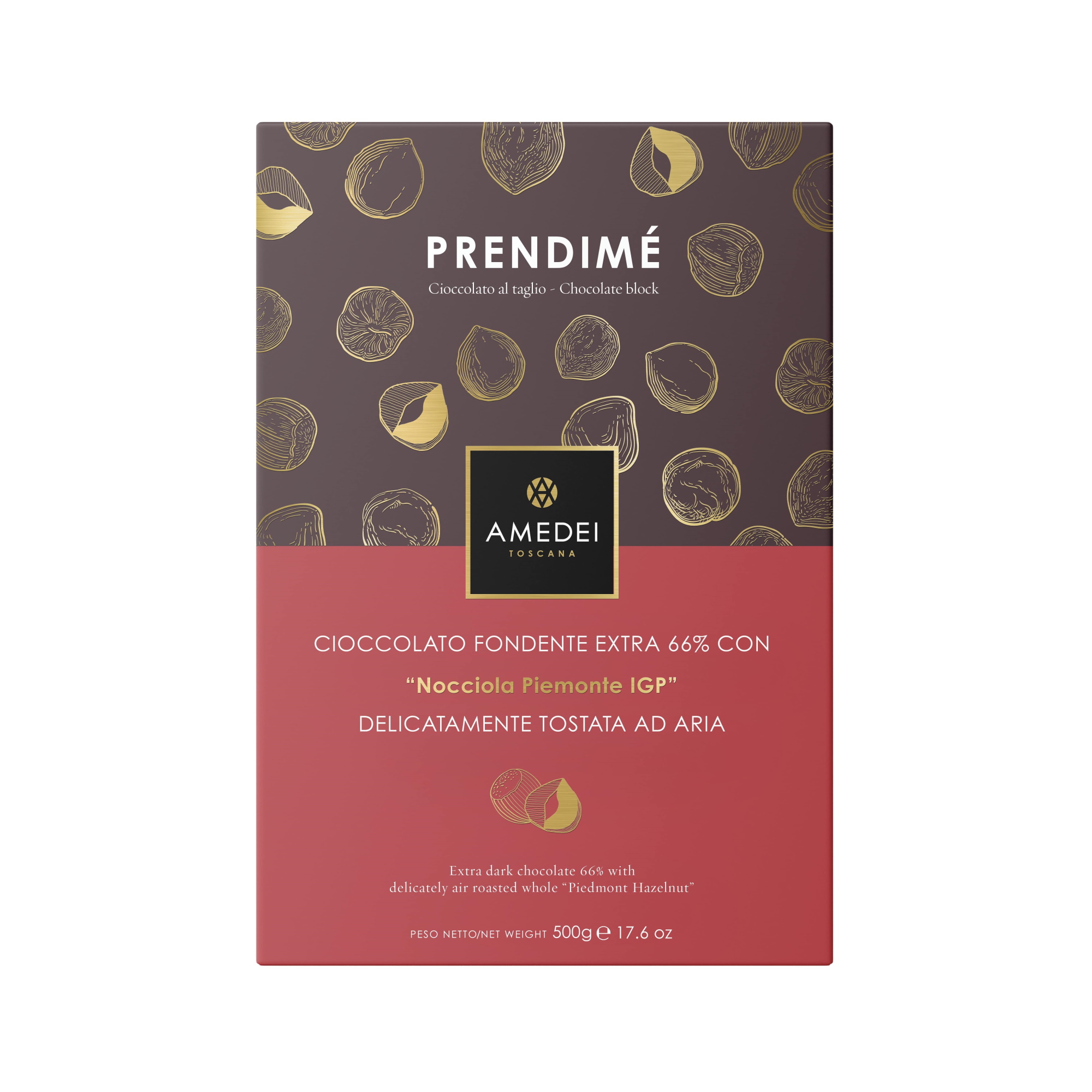 Amedei Prendime Toscano Black 66% Dark Choclate with Piedmont Hazelnuts (500g)