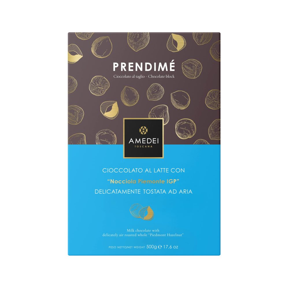 Amedei Prendime Toscano Brown 32% Milk Chocolate with Piedmont Hazelnuts