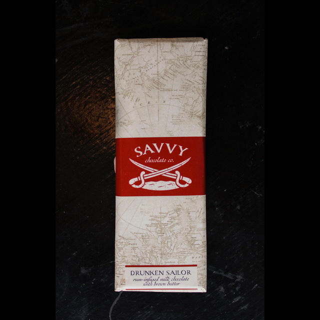 Savvy Chocolate Co. Druken Sailor Rum-Infused Milk Chocolate Bar with Brown Butter Savvy Chocolate Co. Druken Sailor Rum-Infused Milk Chocolate Bar with Brown Butter
