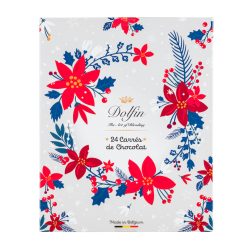 Dolfin 24-Piece Winter Flower Dark & Milk Chocolate Napolitains Assortment Gift Box