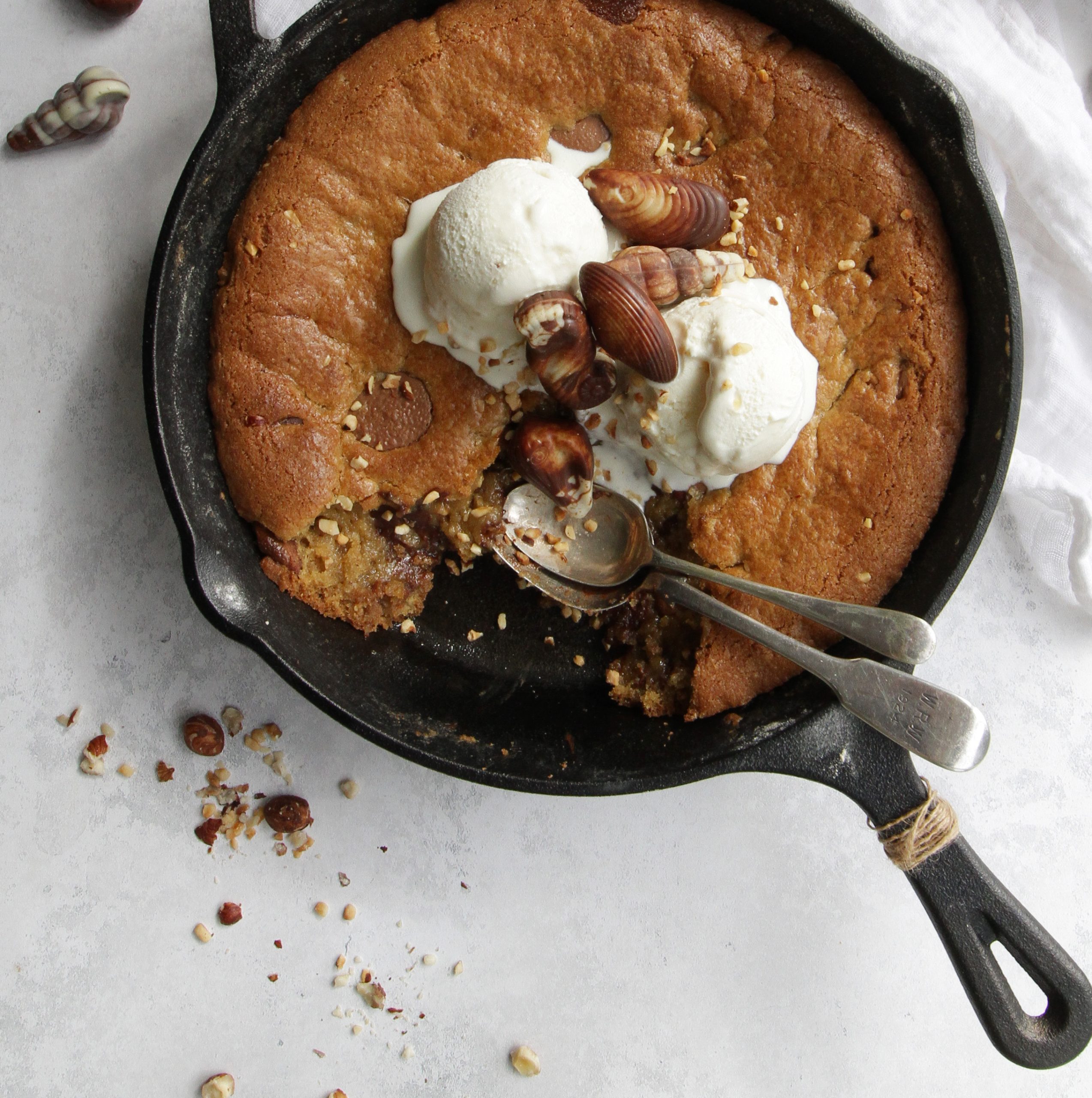 Guylian Chocolate Chip & Hazelnut Skillet Cookie