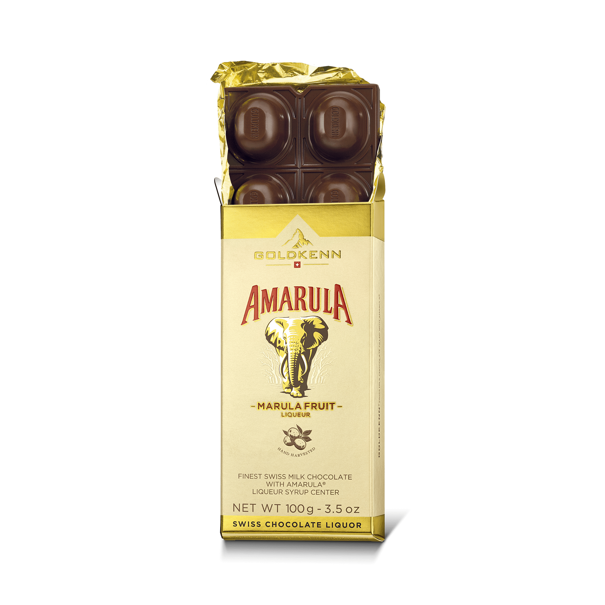 Goldkenn 37% Milk Chocolate Bar with Amarula Liqueur Syrup Center Open-min