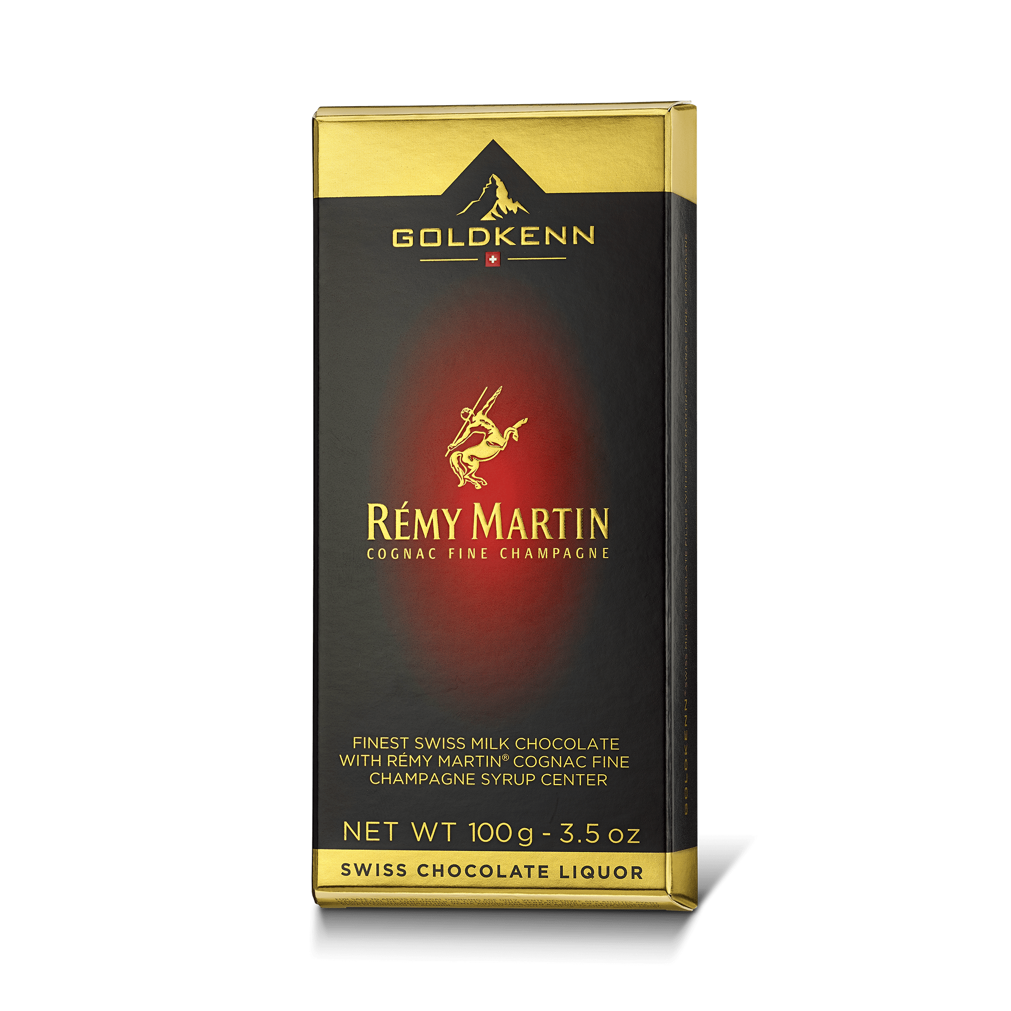 Goldkenn 37% Milk Chocolate Bar with Rémy Martin® Cognac Fine Champagne Syrup Center-min