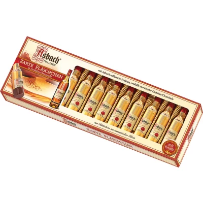 Asbach® 12-Piece Brandy Dark Chocolate Zarte Fläschchen