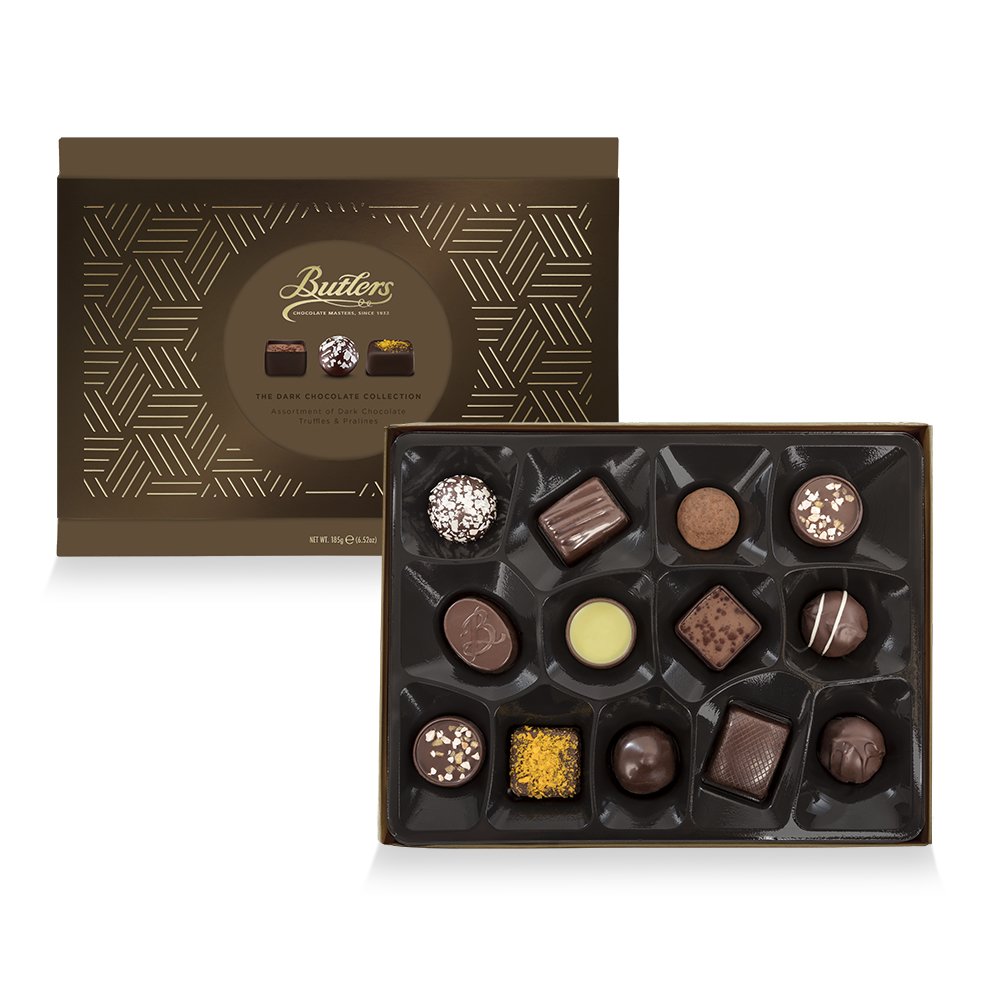 Butlers Large Dark Chocolate Collection Gift Box Open