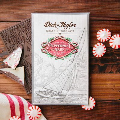 Dick Taylor Peppermint Bark Dark & White Chocolate Bar