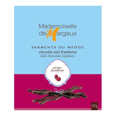 Mademoiselle de'Margaux Dark Chocolate Raspberry Twigs