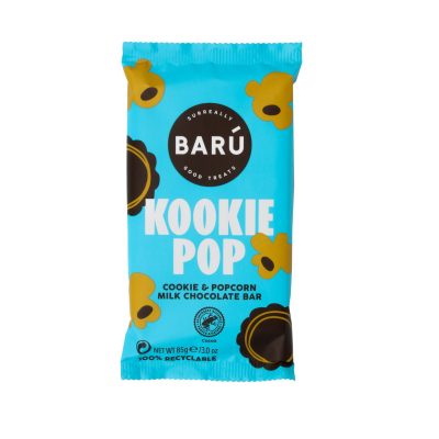 Baru Kookie Pop Milk Chocolate Bar with Cookie & Popcorn