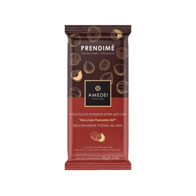 Amedei Prendimé Toscano Black 66% Dark Chocolate with Piedmont Hazelnuts (150g)