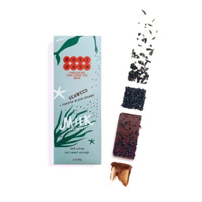 Antidote Mermaid 56% Milk Chocolate Bar with Seaweed & Toasted Black Sesame