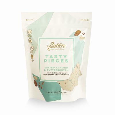 Butlers Tasty Pieces White Chocolate Bark with Salted Almond & Butterscotch